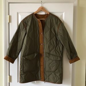 Madewell reversible outdoor jacket: two coats in one! sz L